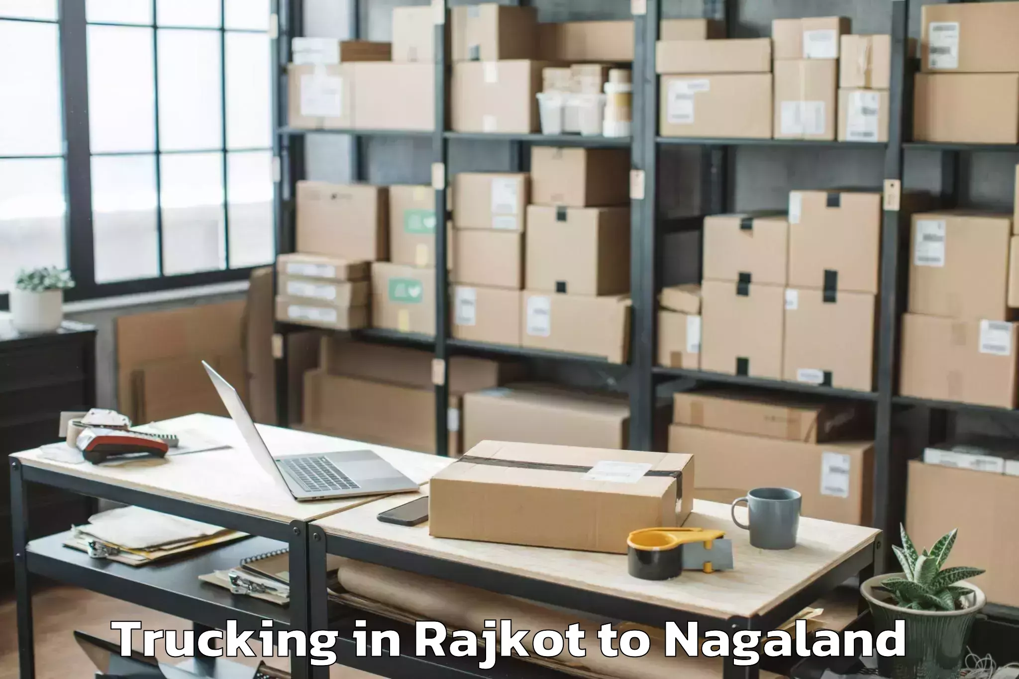 Get Rajkot to Akuluto Trucking